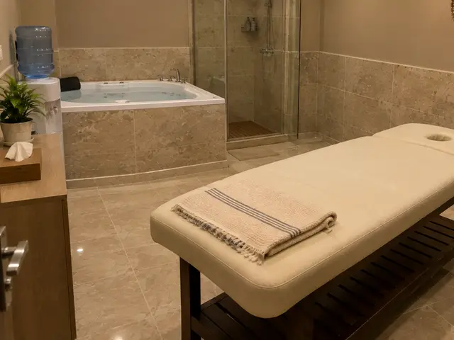 Jakuzi ve duş kabinli masaj odası — Maçka, Masaj Salonun